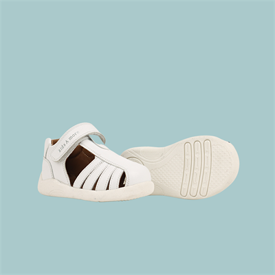 Winco Tek Cırtlı Deri Yumuşak İlk Adım Sandaleti Beyaz