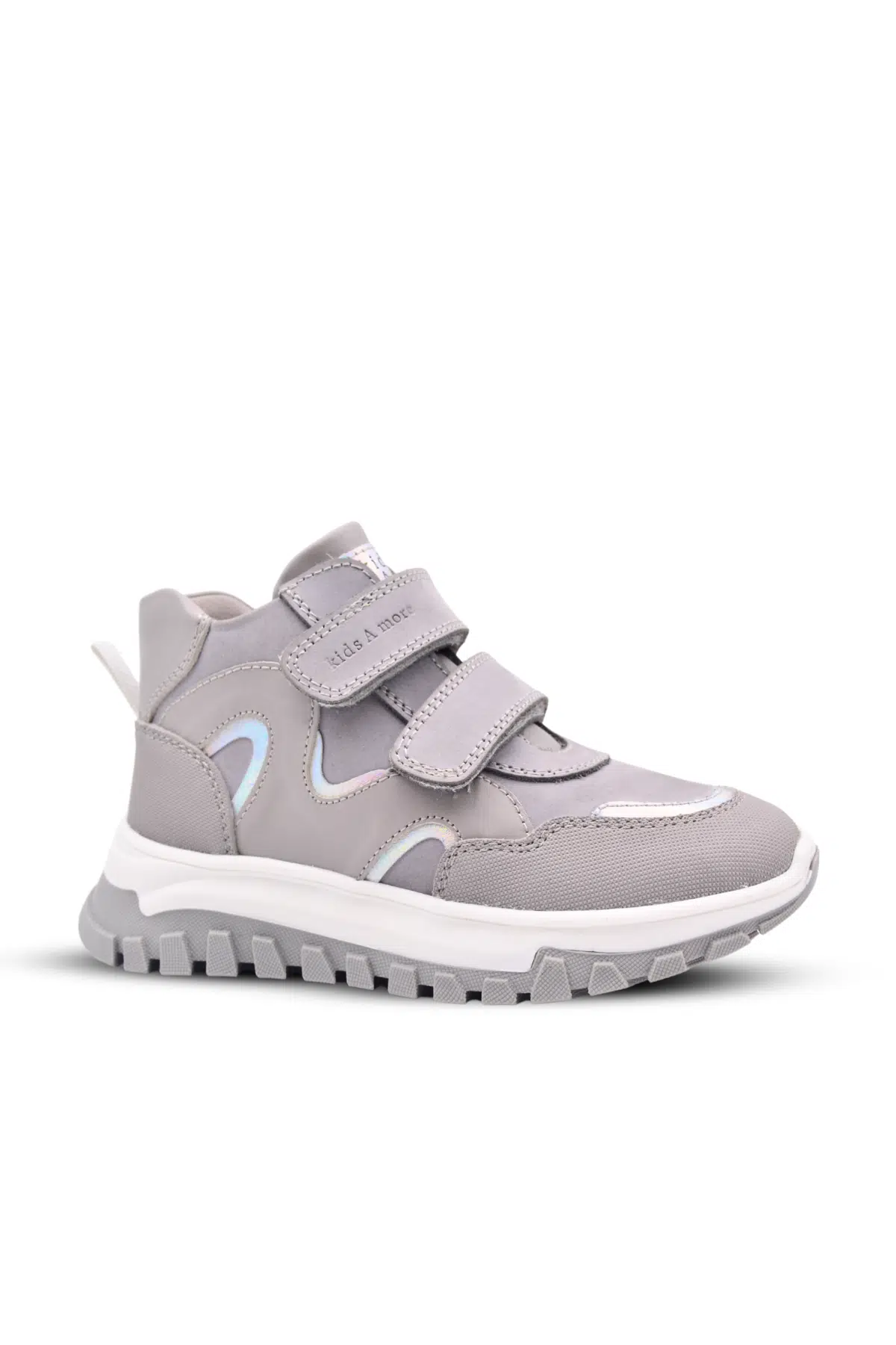 Amore Çift Cırtlı Hakiki Deri Anatomik Kız Çocuk Bot Gümüş