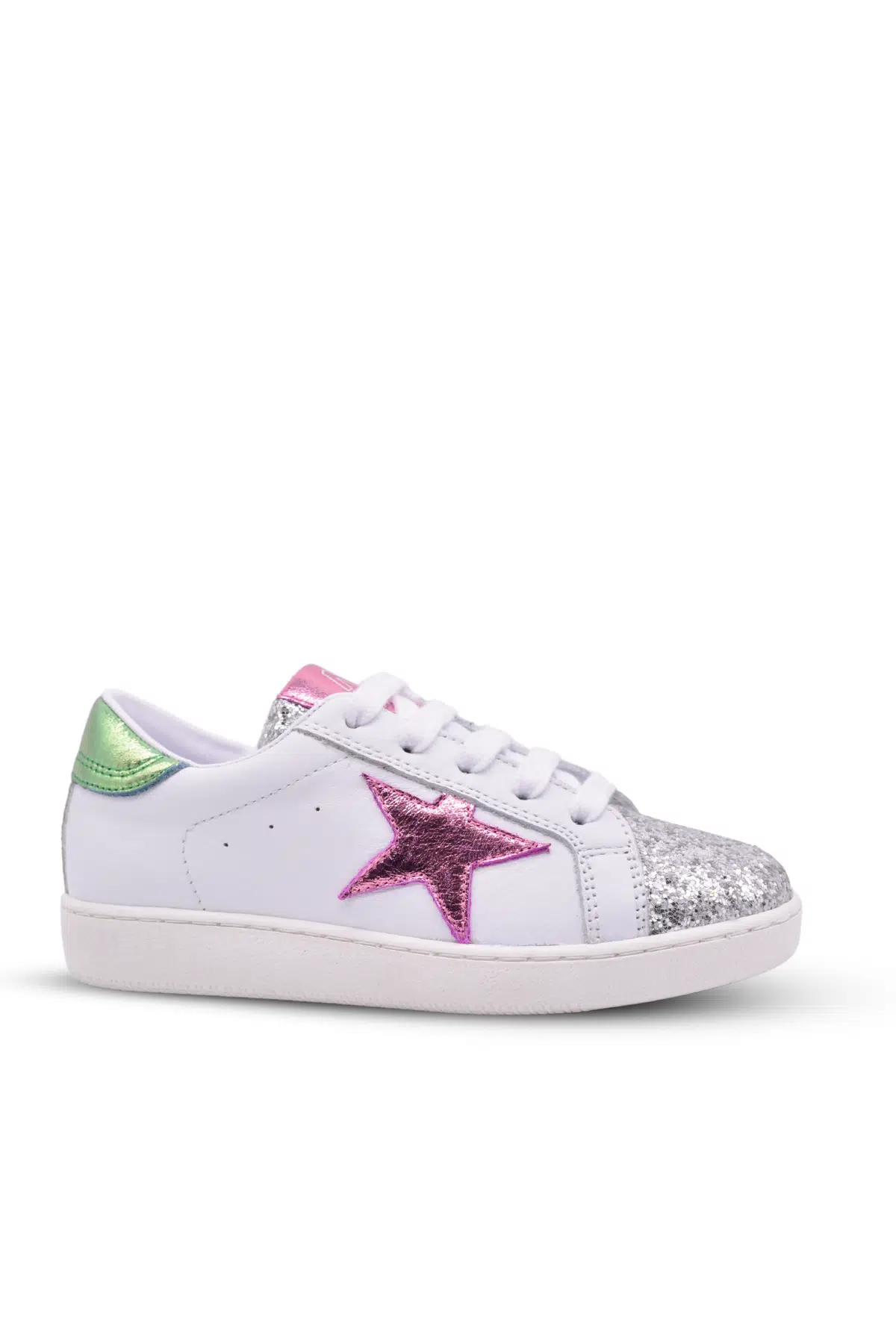 Diamond Kız Çocuk Hakiki Deri Pul Detaylı Beyaz Günlük Ayakkabı