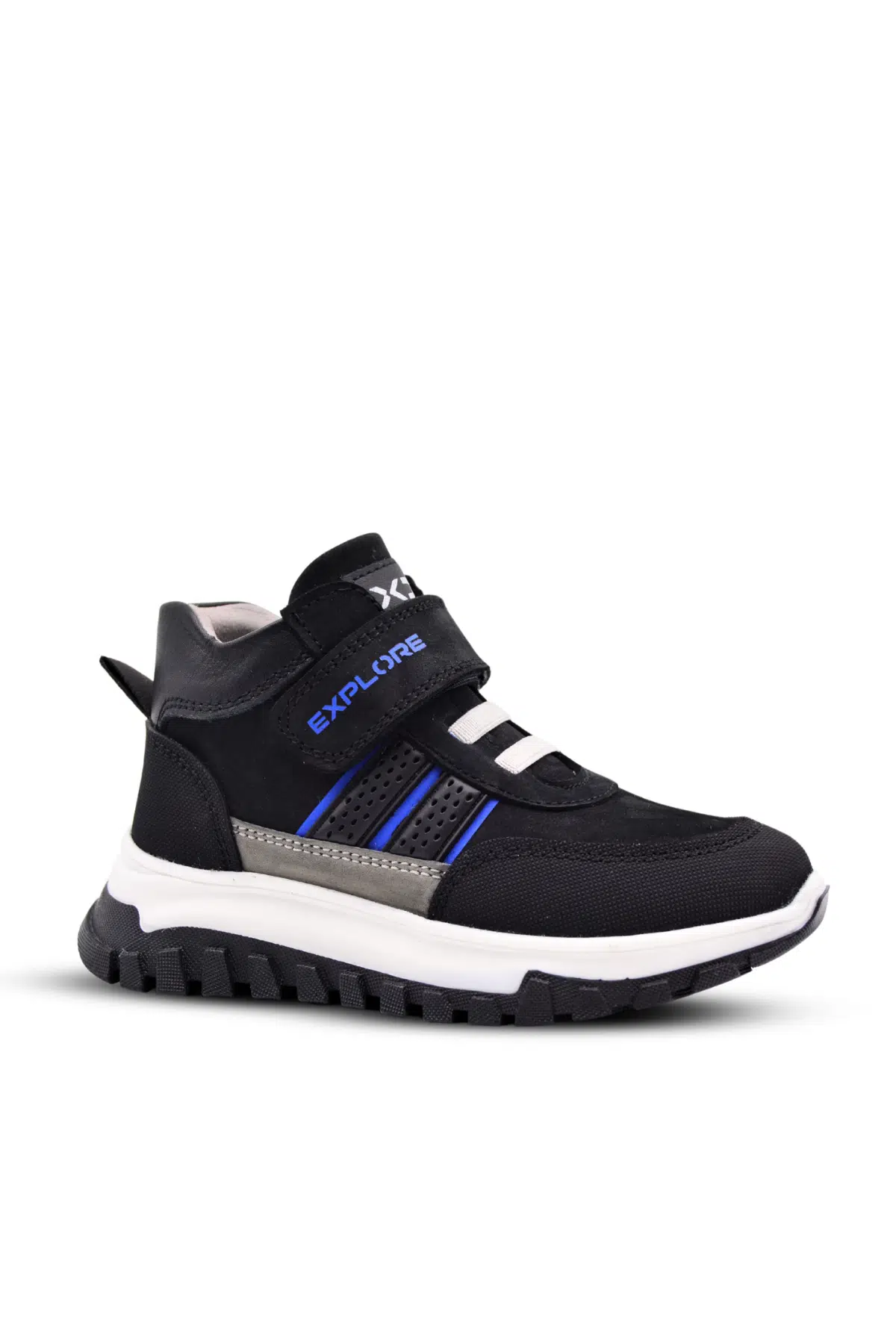 Explore Tek Cırtlı Hakiki Deri Anatomik Erkek Çocuk Bot Siyah