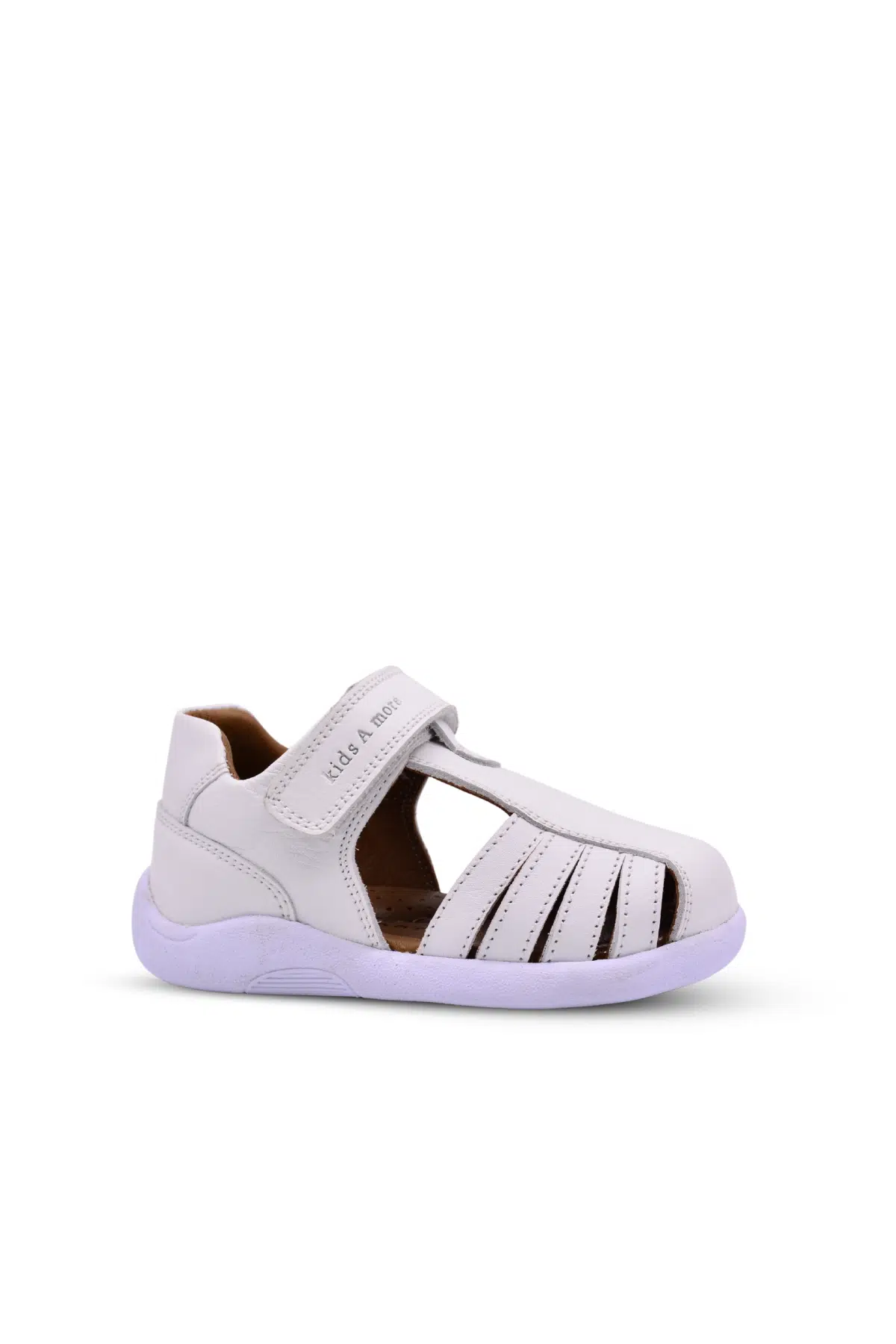 Winco Tek Cırtlı Deri Yumuşak İlk Adım Sandaleti Beyaz