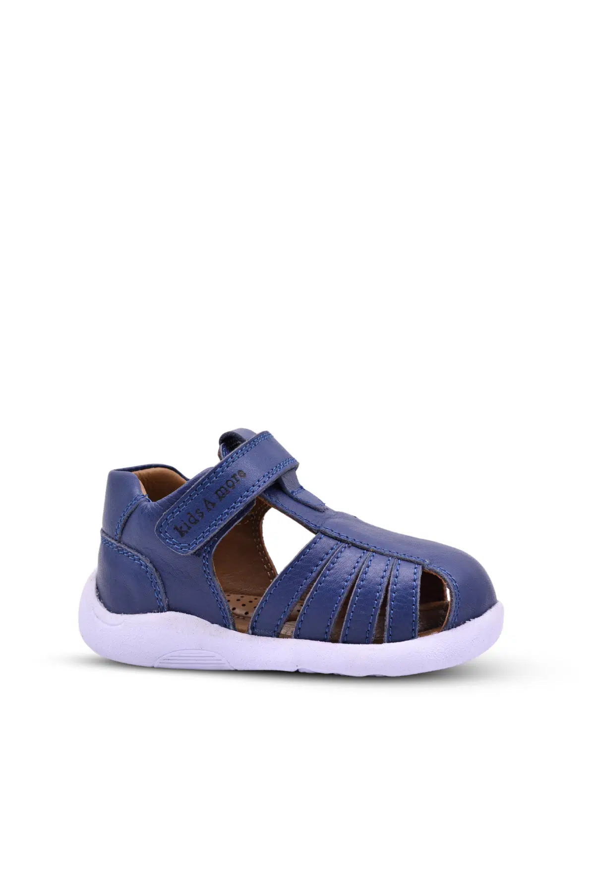 Winco Tek Cırtlı Deri Yumuşak İlk Adım Sandaleti Kot Rengi